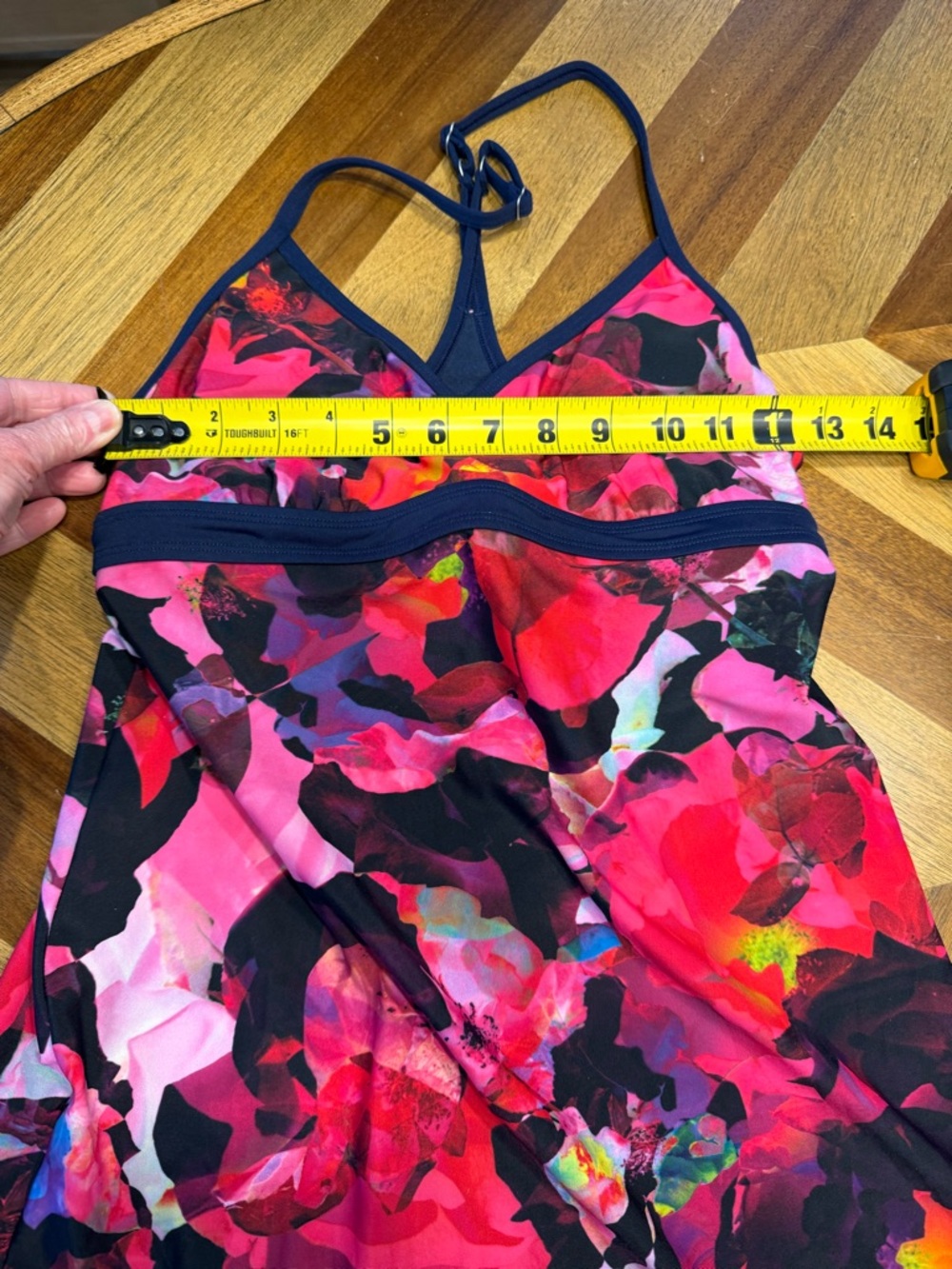 Athleta Pink & Navy Floral Athletic dress tennis casual - Picture 7 of 9